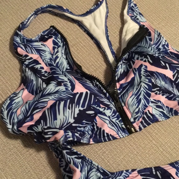 Pattern Zip top One Piece - Picture 3 of 5